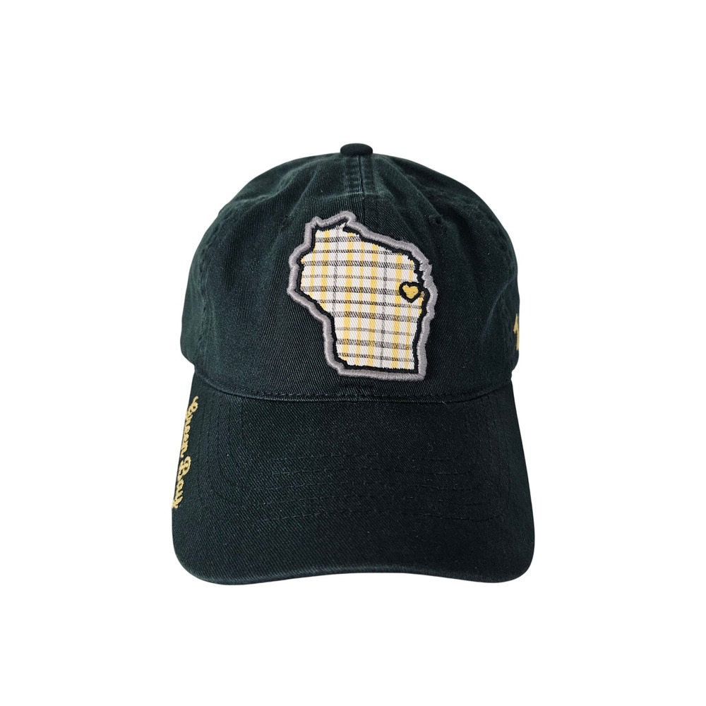 Zephyr Hat OS Green Wisconsin Plaid State Patch Green Bay Embroidered Cap